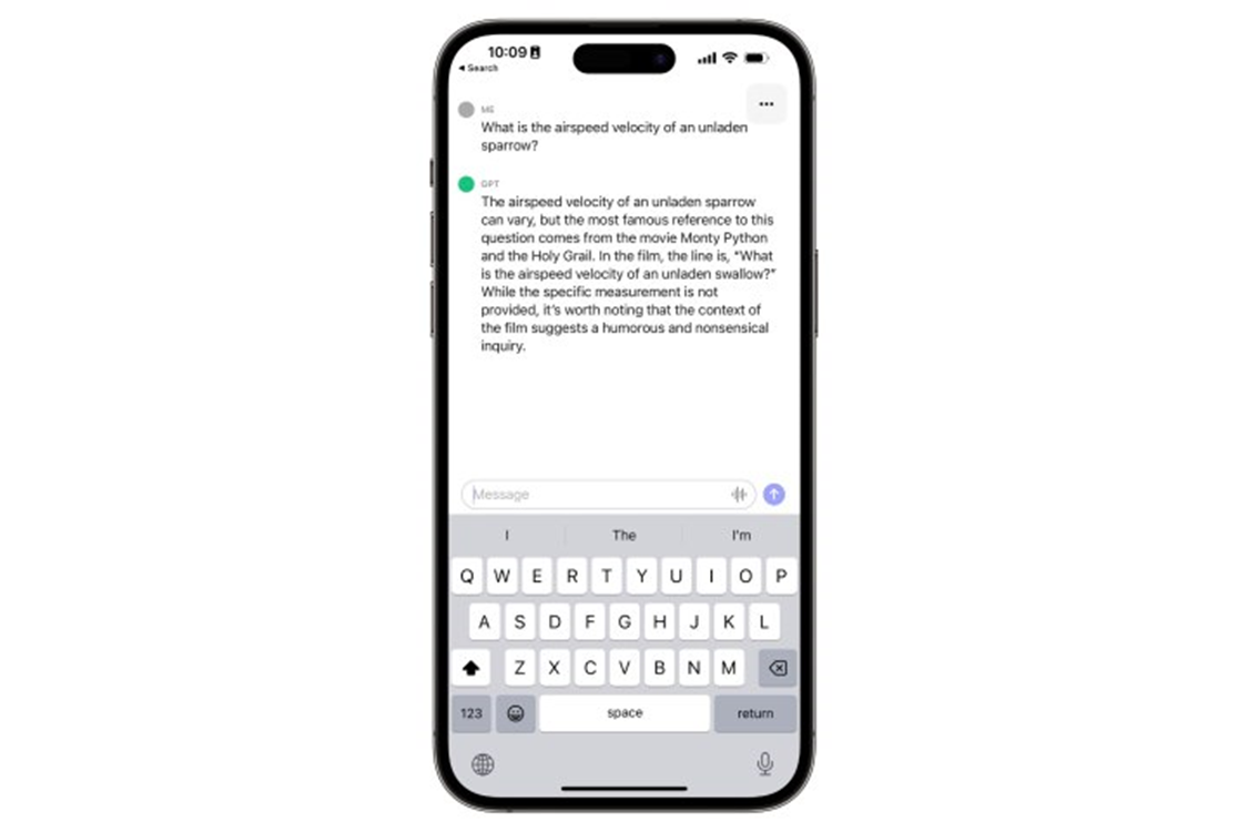 ChatGPT on iPhone