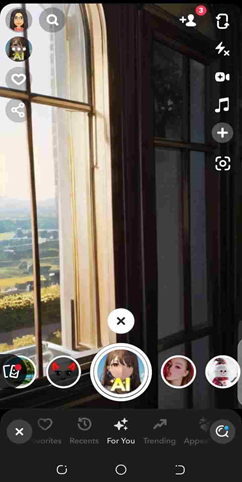 Snapchat’s mobile App interface
