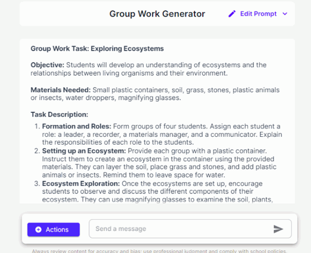 Group activity for exploring the ecosystem by AI Magic Tool