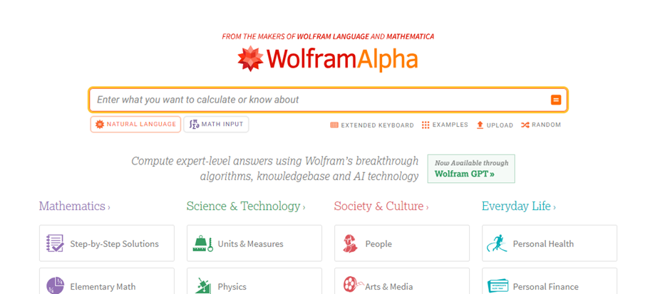 Wolfram Alpha is an amazing AI tool to solve complex math problems with its step-by-step guide.