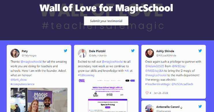 Magic School Wall of Love