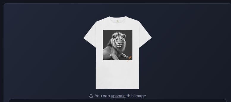 Craiyon AI tool allows you to get a t-shirt with your favourite image.