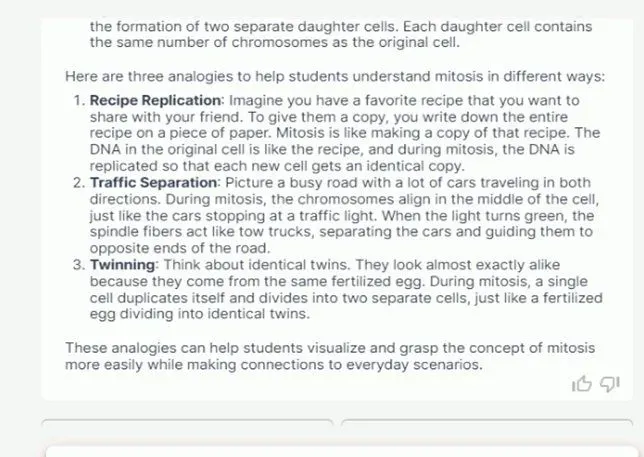 AI Magic tool generates multiple explanations to understand mitosis