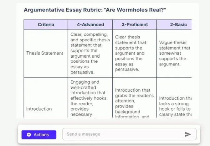 Argumentative Essay Rubric by AI Magic tool