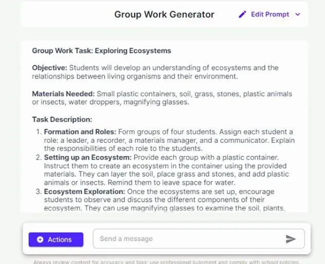 Group activity for exploring the ecosystem by AI Magic Tool