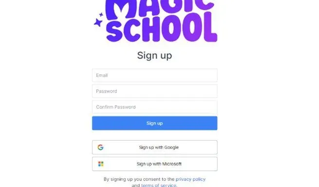 Magic School AI Sign-up