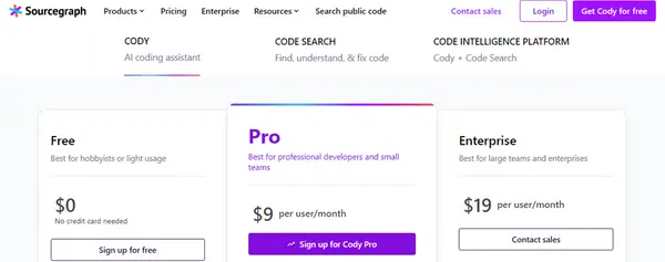 Sourcegraph Pricing