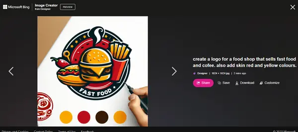 You can pick your favorite Logo and then customize it further the way you want