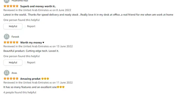 Satisfying Reviews of users about AI desktop pets mark Emo as a 5-rated star robot