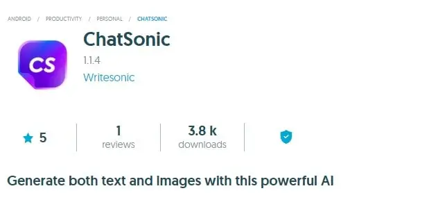 Caption: ChatSonic