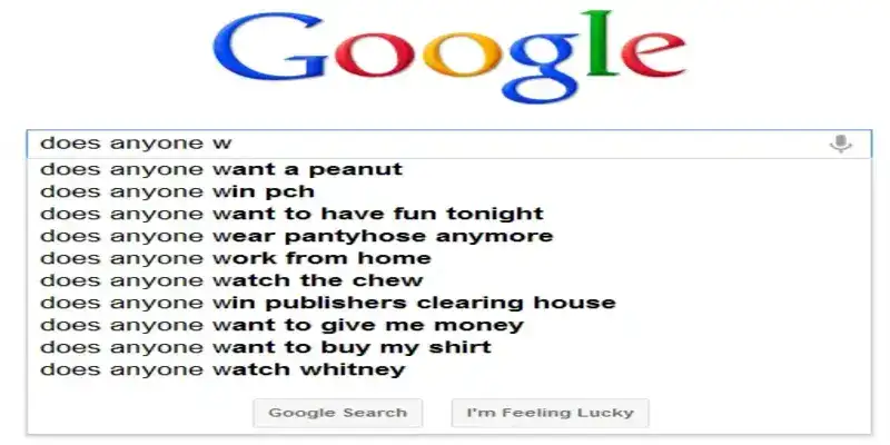 Google search suggestions use AI